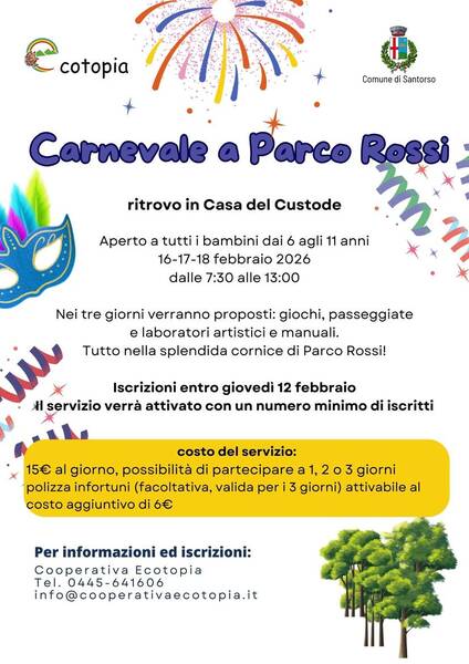 Vacanze di Carnevale a Parco Rossi