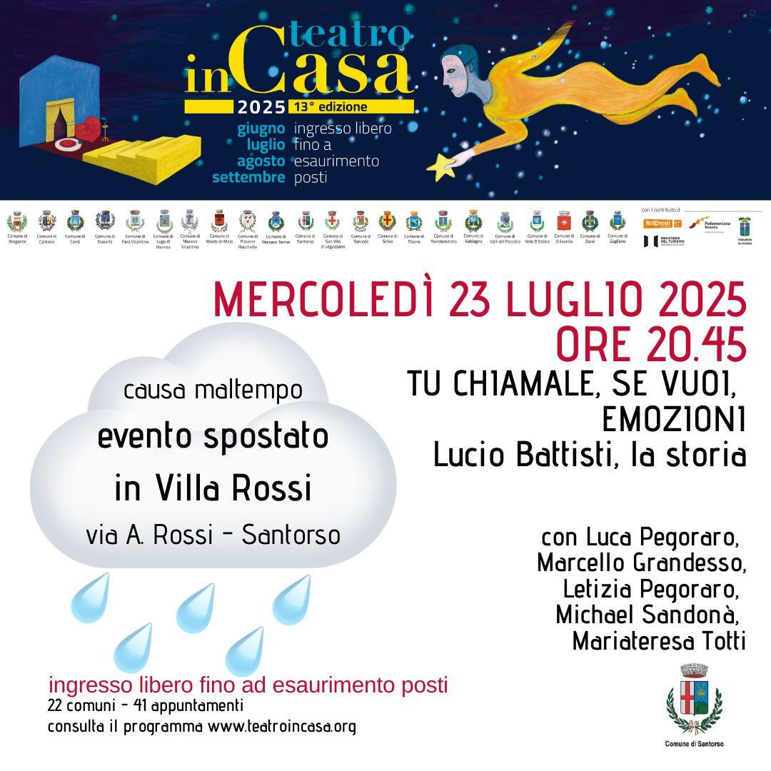 evento teatro in casa