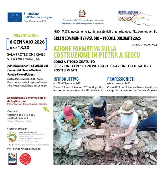 Presentazione corso costruzione pietra a secco