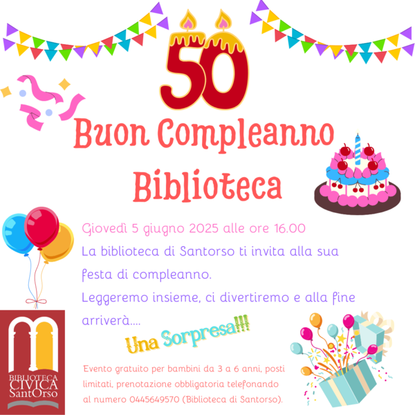 Buon Compleanno Biblioteca