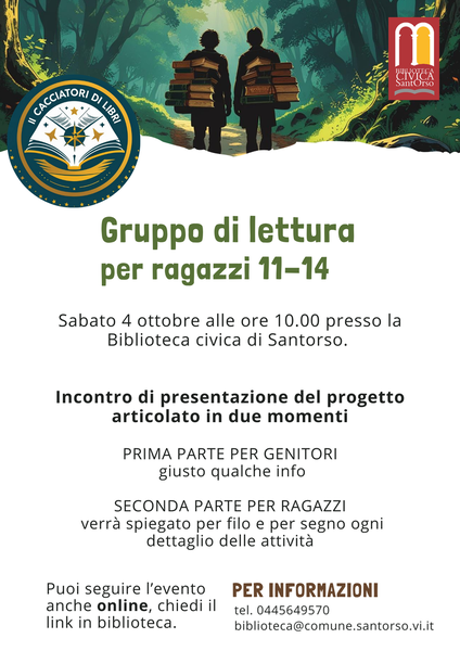 Gruppo di lettura per ragazzi 11-14 anni