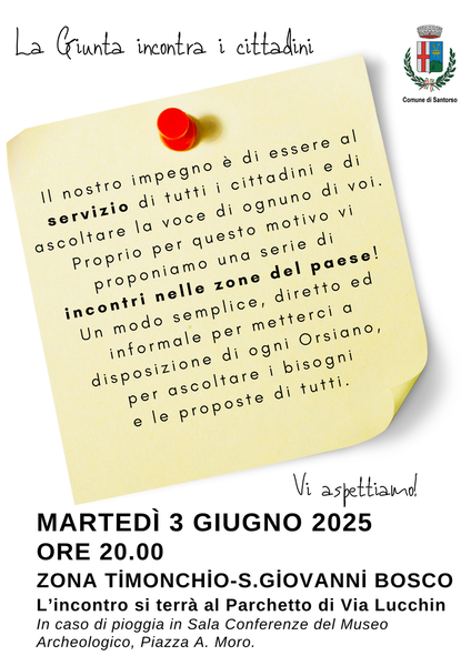 La Giunta incontra i cittadini
